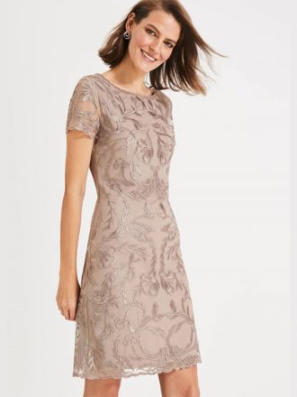 پیراهن تمام دانتل ابریشم دوزی کالباسی